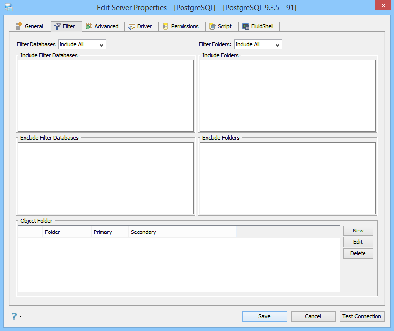 PostgreSQL Registration Filter